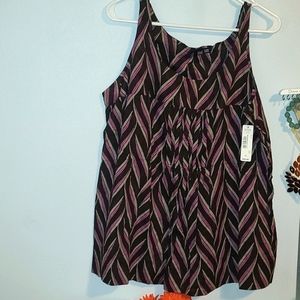 A.N.A purple brown XL womens tank top shirt summer cool casual shirt new ladies